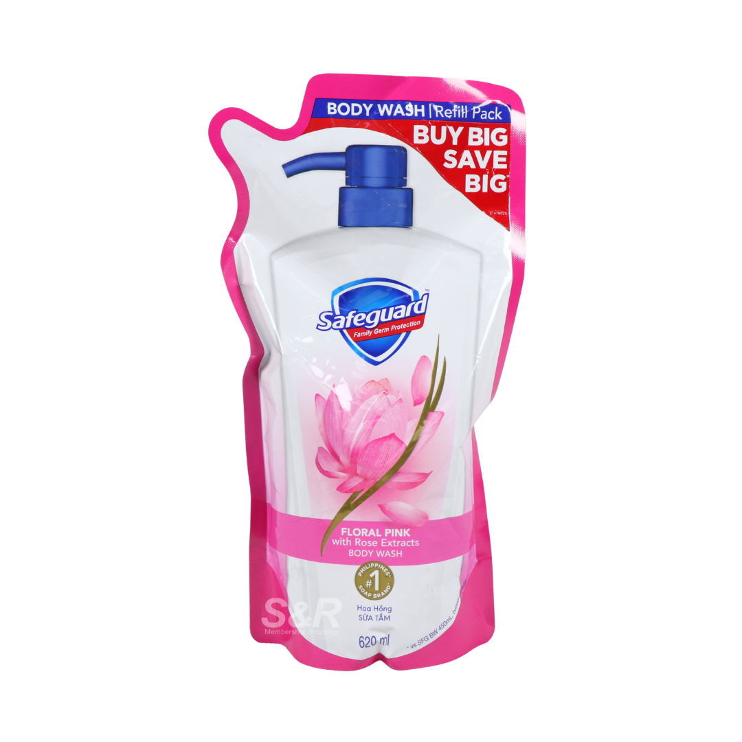 Safeguard Floral Pink Body Wash Refill 620mL